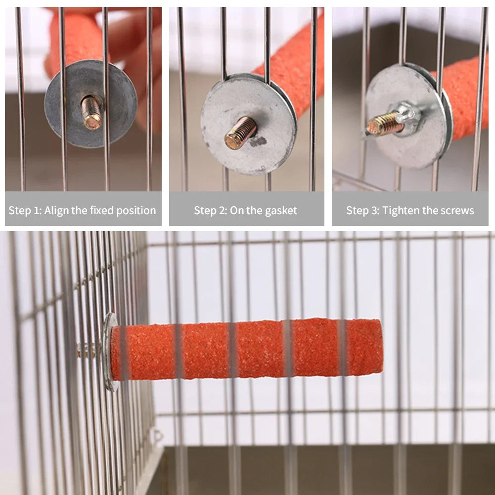 Bird Claw Beaks Grinding Bar Standing Stick Parrot Station Pole Bird funny Supplies Parrot Grinding Stand Claws Cage Accessories