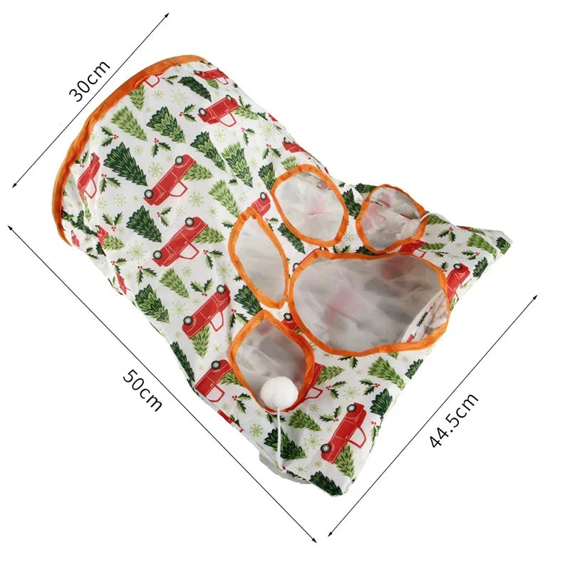 Collapsible Rainbow Cat Tunnel Pet Tube Play Toy Indoor Outdoor Kitty Puppy Toys for Puzzle Exercising Hiding Training Cat Toys
