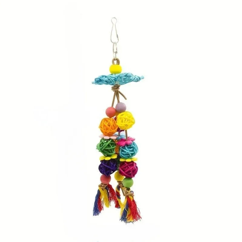 Chewable Parrot Chew Toy Cotton Rope Birds Toy Bite Bridge Bird Tearing Toys Cockatiels Training Hang Swings Birds Cage Supplies