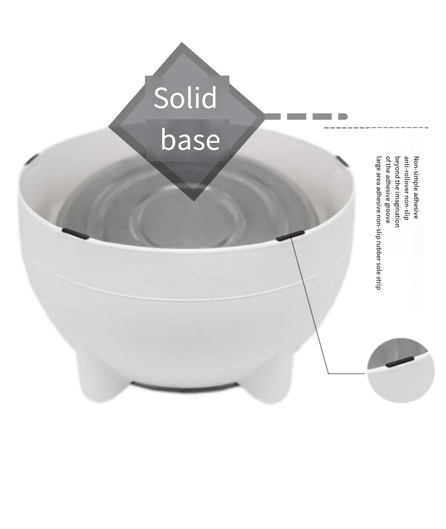 Cat Dog Bowl 15 Degrees Raised Stainless Steel Non Slip Puppy Base Cat Food Drinking Water Feeder Tilt Safeguard Neck Pet Bowl