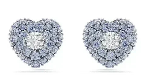 New Hot Sale Idylia Crystal Pearl Heart-shaped Lucky Grass Set; Elegant and Noble Cat Accessories as a Gift