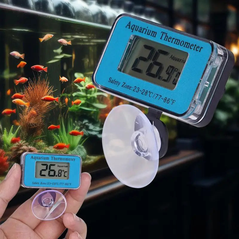8 Styles Cordless Aquarium Thermometer Lcd Digital External Thermometer Glass Thermometer Fish Tank Mini Suction Cup Thermometer