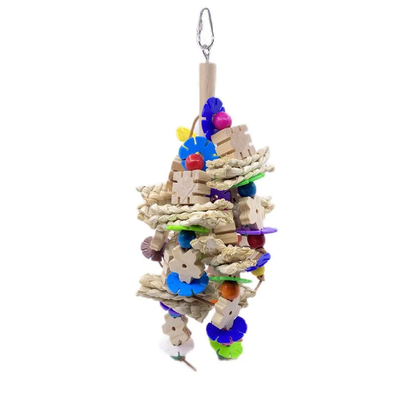 Parrot nibble toys Wooden Natural Medium to Large Parrot Supplies Bird Cage Accessories Creative Large Parrot Bird Toys