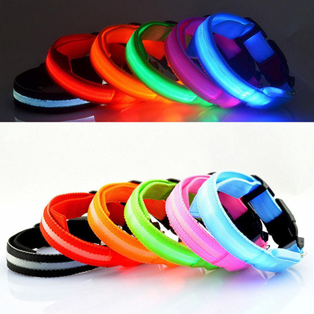 Puppy Collar Dog Cat Night Safety Flashing Luminous LED Light Adjustable Pet Collar Dog Supplies