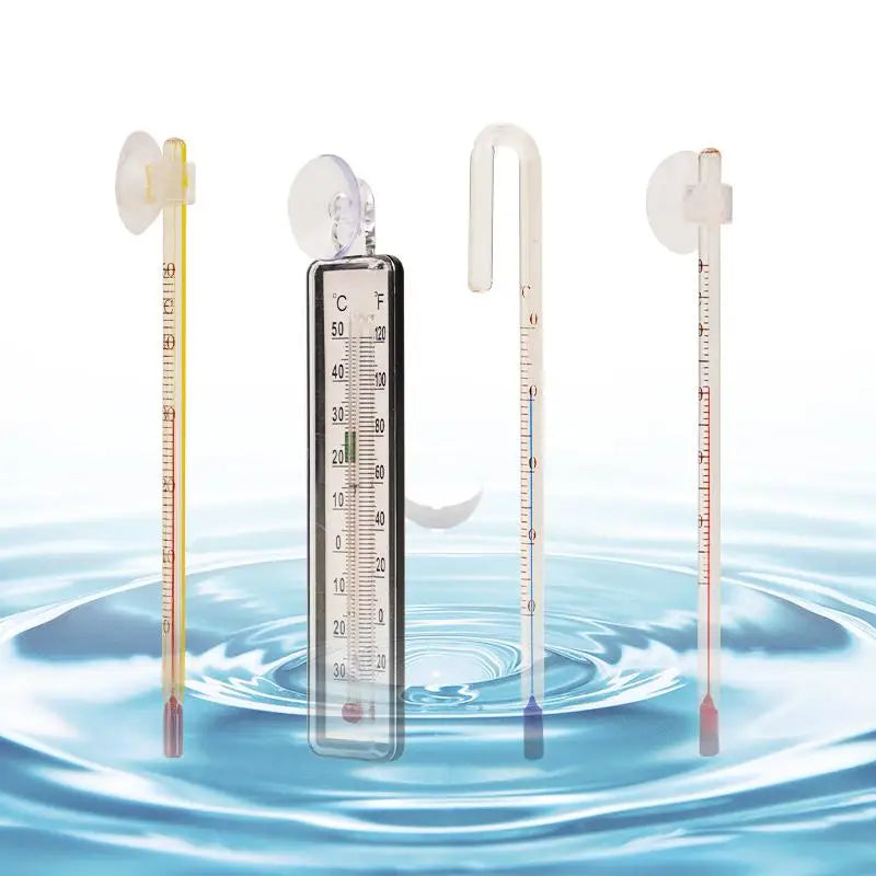 8 Styles Cordless Aquarium Thermometer Lcd Digital External Thermometer Glass Thermometer Fish Tank Mini Suction Cup Thermometer