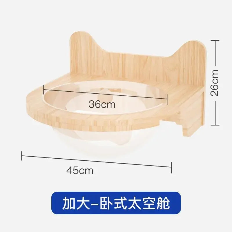 Cat Climbing Frame Hanging Wall Cat Nest Wall Hanging All Solid Wood Gimnasio Para Gato Artículos Para Mascotasaseo Para Gatos