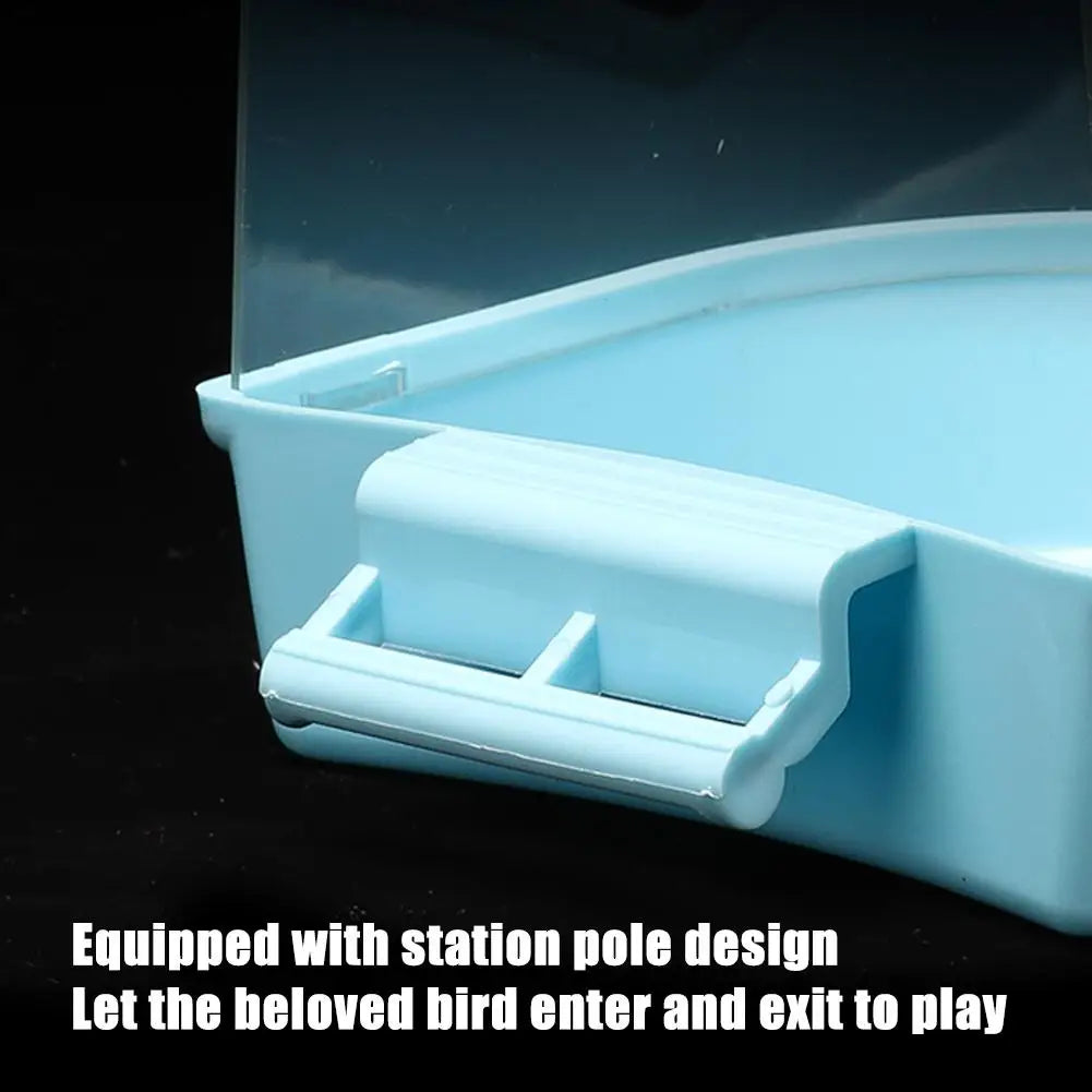 Hanging Bird Bath Cube Parrots Bathtub Bath Shower Box Cage Accessory for Little Bird Canary Budgerigar Cockatiel Lovebird Boxes