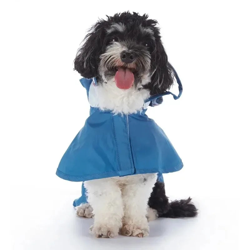 Dog Raincoat The Dog Face Reflective Dog Raincoat All-in-one Raincoat for Dogs with Closed Belly Pet Dog Duck Shark Frogs Shape