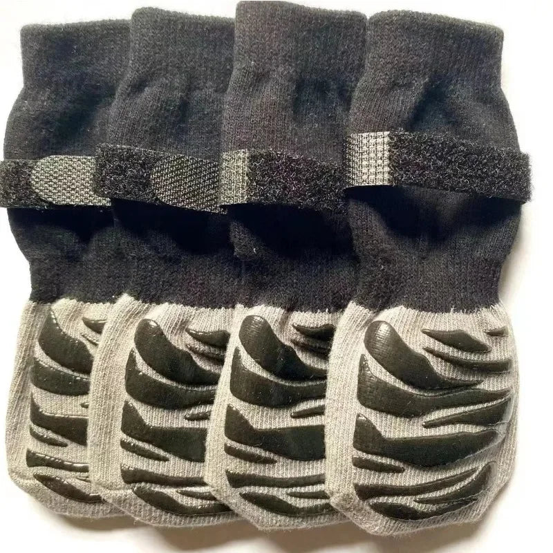 Anti Slip Socks Dog Boots 4Pcs Paw Protector with Adjustable Straps for Small Medium Large Dogs  Dog Shoes Botas Para Perros