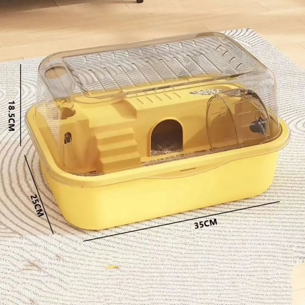 Hamster Cage with Water Bottle Hamster Habitat House Small Animal Cage for Mice Guinea Pigs Exercise Playing