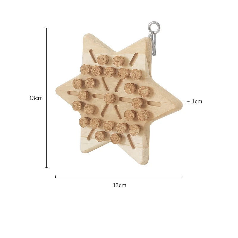 Parrot Chewing Toys Natural Wooden Parrots Block Cork Puzzle Toy Hanging Small Birds Playing Tearing Toy Bird Accessories