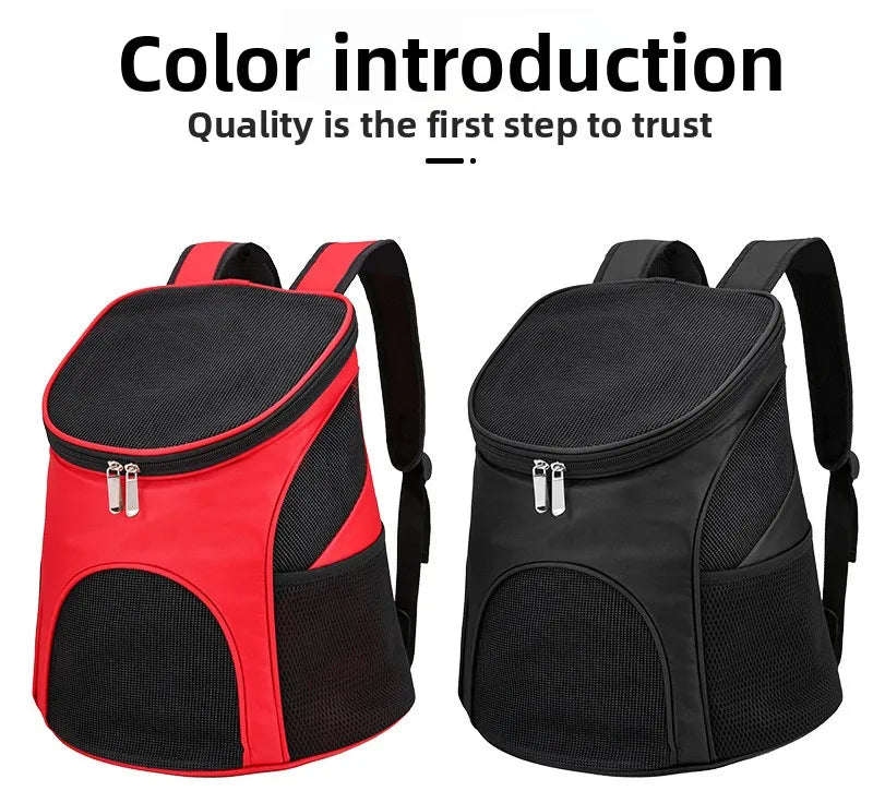New Portable mesh Dog Bag Breathable Dog Backpack Foldable Large Capacity Cat Carrying Bag Portable Outdoor Travel Pet Carrier