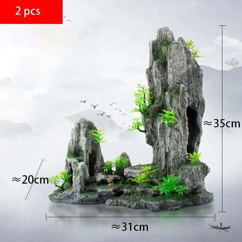 Large fish tank decoration resin aquarium decoration rockery landscape accessories fish tank aquarium decoration background