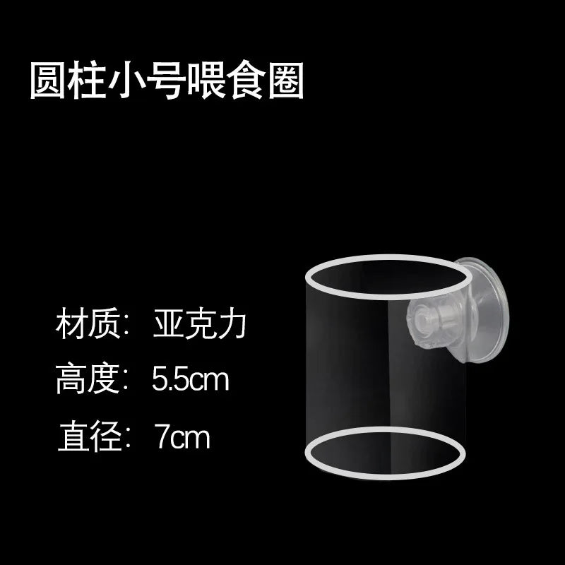 Aquarium Suction Cup Feeder  Fish Tank Ring Feeder Fish Tank Station Floating Food Tray Feeder  Fish Tank Accessory aquarium