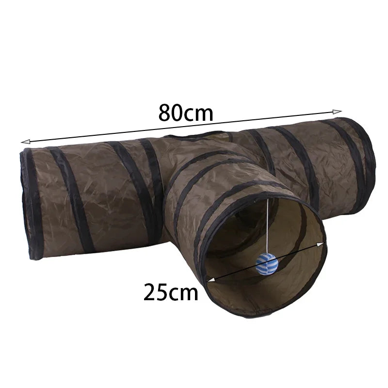 Collapsible Rainbow Cat Tunnel Pet Tube Play Toy Indoor Outdoor Kitty Puppy Toys for Puzzle Exercising Hiding Training Cat Toys