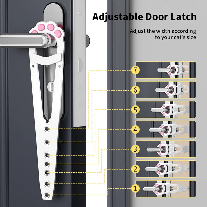 Cat Door Holder Latch Adjustable Prevents Dog Enter Elastic Gate Lock Flex Latch Strap Dog Door Stopper Pet Gate Supplies