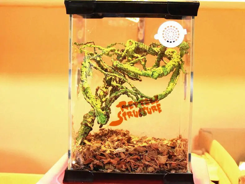 Reptile Landscaping Vine Fake Branches Rainforest Foam Rattan Terrarium Decor Habitat Decoration for Lizard Chameleon