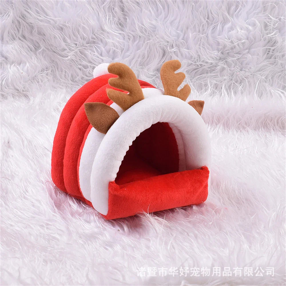 Pet House Chinchilla Rat Rabbit Bed Small Pet Animal Hamster Cute Warm Cotton Nest Pet Accessories Pet Supplies Christmas Gift