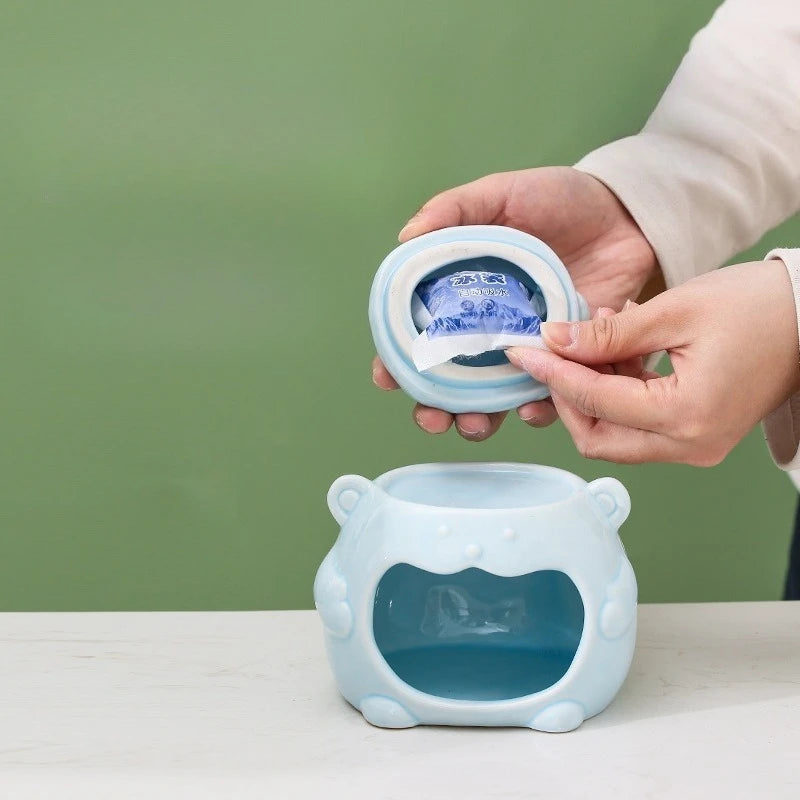 New 1PC Summer Cooling Hamster Ceramic House Sleeping Bag Small Animal Nest Guinea Pig Breathable Rooms Hamster Accessories