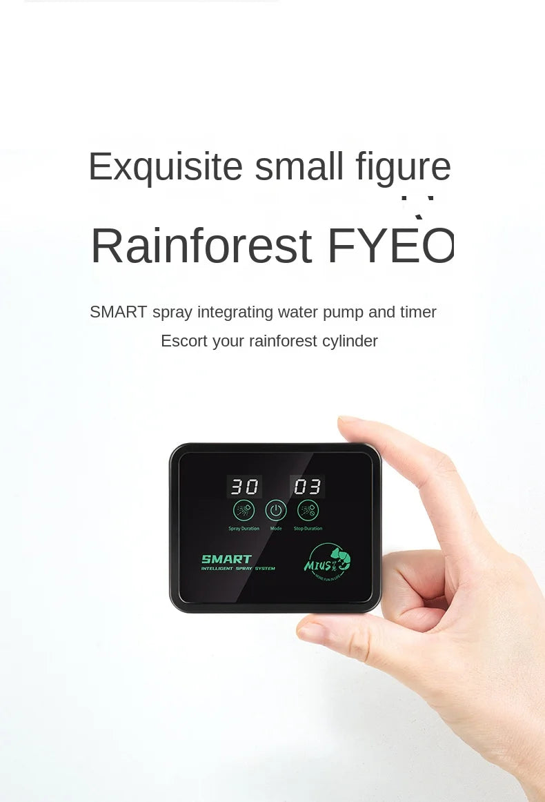 Intelligent Automatic Reptile Fogger Touch Screen Sprinkler Control Electronic Humidifier Timer Mist Rainforest Spray System Set