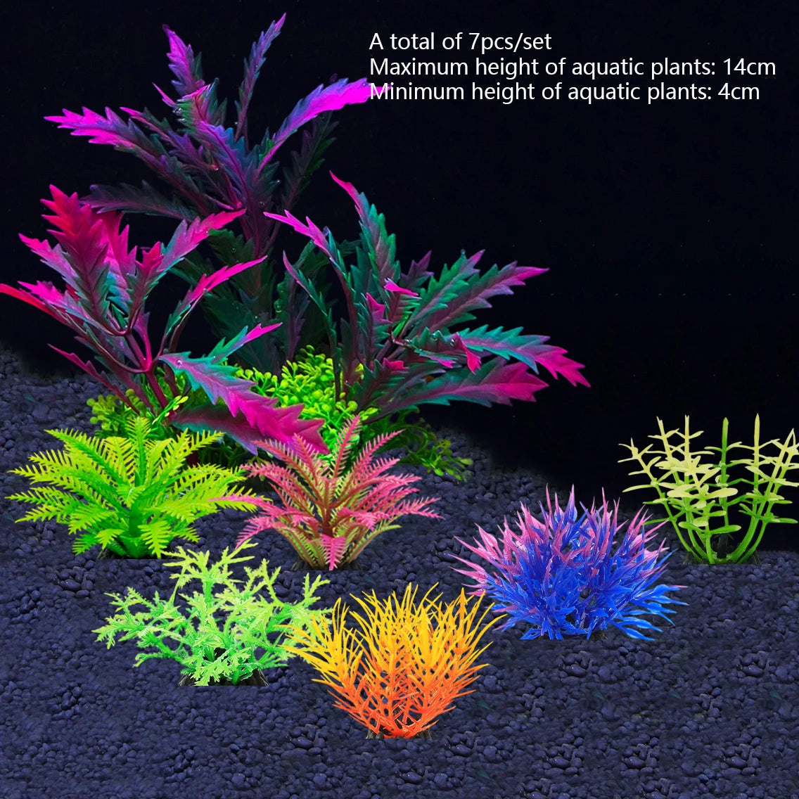 7pcs/set Artificial Aquarium Decor Plants Underwater Water Grass Aquatic Plastic Plants For Fish Tank Aquarium Decorations