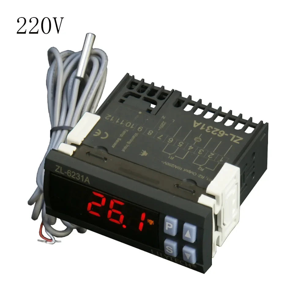 ZL-6231A 12V/110V/220V Incubator Controller Thermostat with Multifunctional Timer Intelligent Temperature Control Regulator