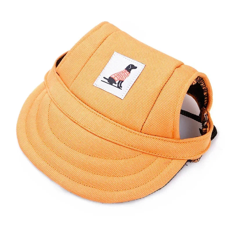 Dog Baseball Cap Hat with Neck Strap Adjustable Comfortable Ear Holes for Small Medium Large Dogs in Ourdoor Sun Protection