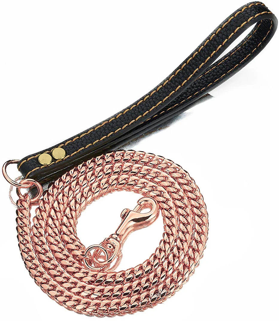 Stainless Chain Collar Large Collar Chain For Metal Dog Dogs Medium Links Link Small Steel Gold Cuban Walking Training