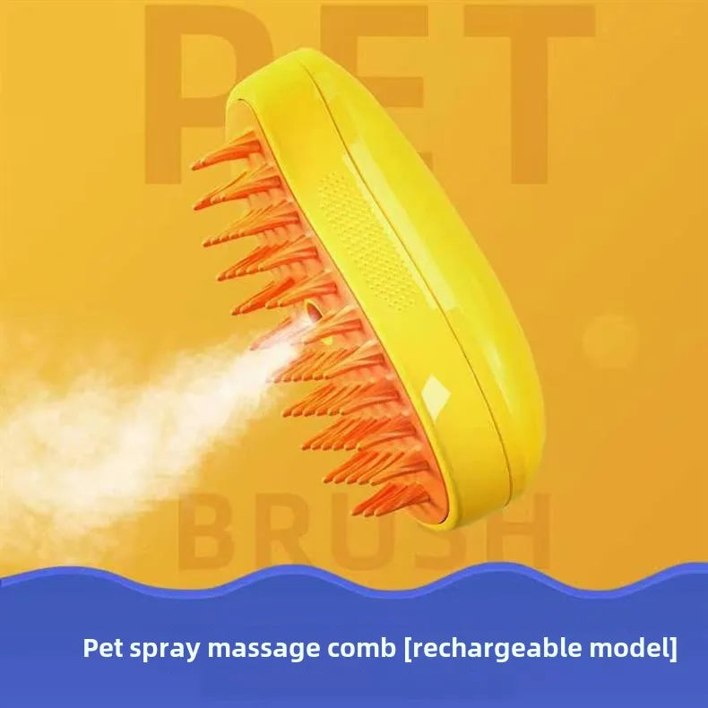 Cat Steam Brush Electric Spray Water Spray Kitten Pet Comb Soft Silicone Depilation Cats Bath Hair Brush Grooming Supplies