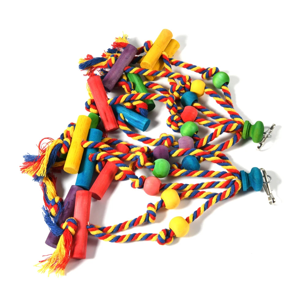 Bird Chewing Toy Funny Cotton Rope Parrot Toy Bite Resistant Bird Tearing Toy Cockatiels Parakeet Training Toy Bird Accessories