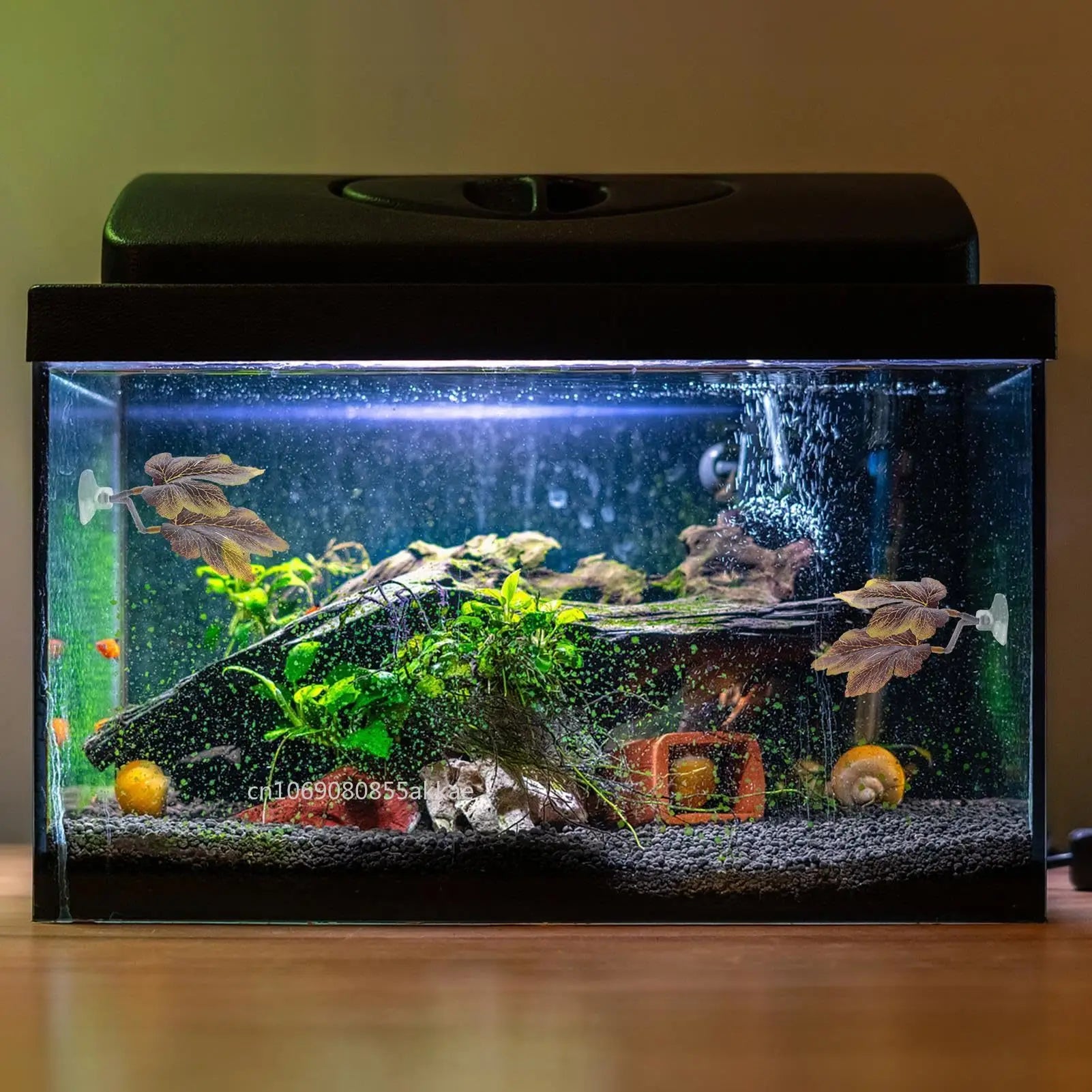 1pc Betta Fish Rest Leaf Aquarium Landscaping Artificial Plants Decoration Spawning Leaf Fish Tank Simulation Grass Ornament