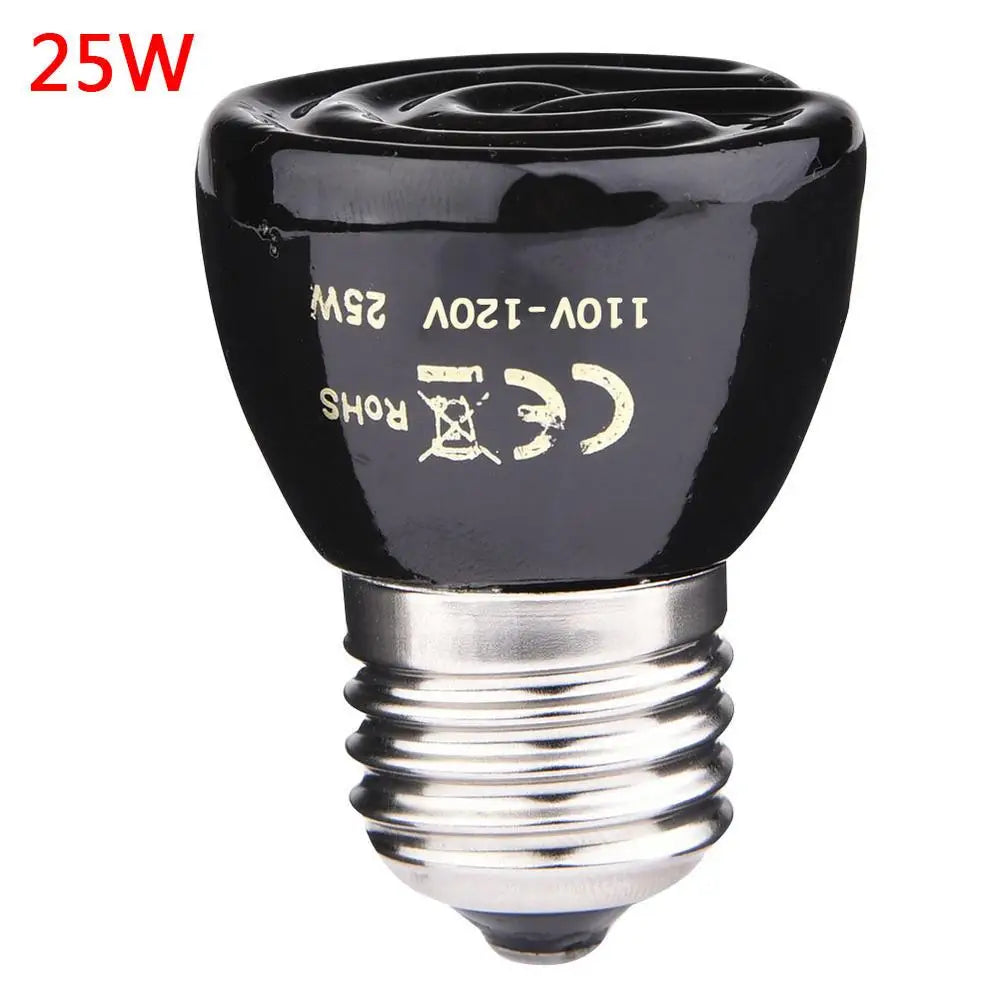 25/50/75/100W E27 Pet Heating Lamp 110-120V Infrared Ceramic Emitter Heat Light Bulb Pet Brooder Chickens Reptile Lamp