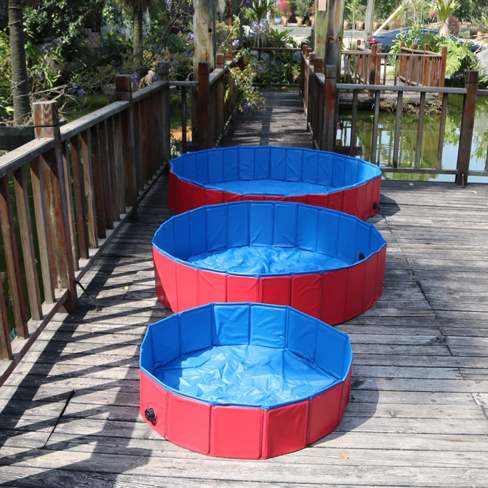 Pet Swimming Pool Foldable Summer Swimming Pool Outdoor Non-slip Pet Bath Pet Cleaning Water Basin Pet Supplies 50/80/120/160cm