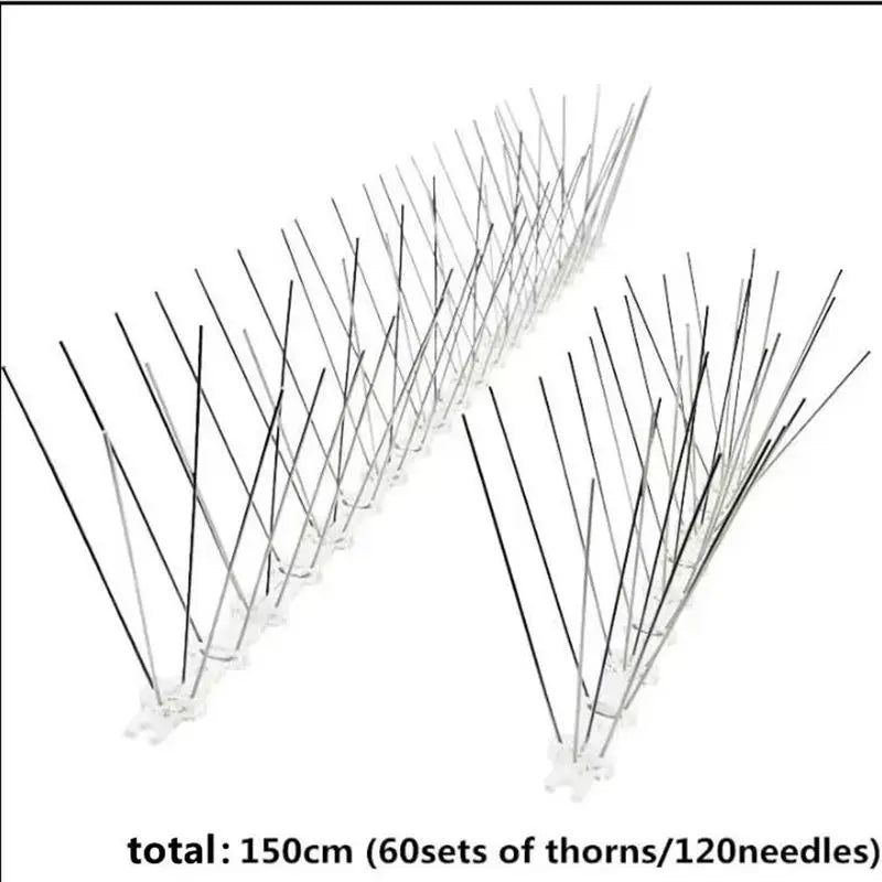 25cm Anti Pigeon Spikes Deterrent Anti-Bird Repellent Stainless Steel Bird Spikes Thorn on Balcony Eaves Sills Bird Proof Nails