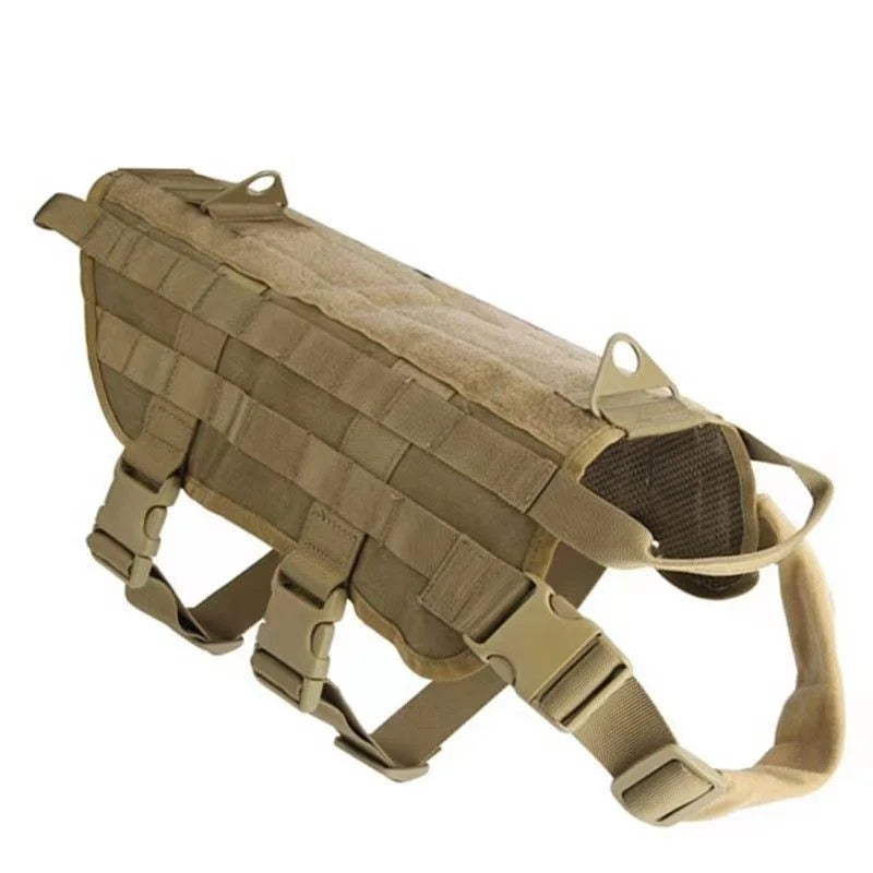 Tactical Vest Dog Clothing Large Dog Pet Chest Harness Vest Style Vest Detachable Outdoor Portable Comfortable Neck Protection