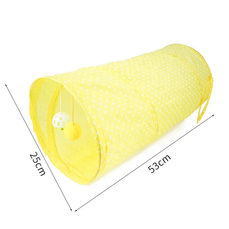 Collapsible Rainbow Cat Tunnel Pet Tube Play Toy Indoor Outdoor Kitty Puppy Toys for Puzzle Exercising Hiding Training Cat Toys