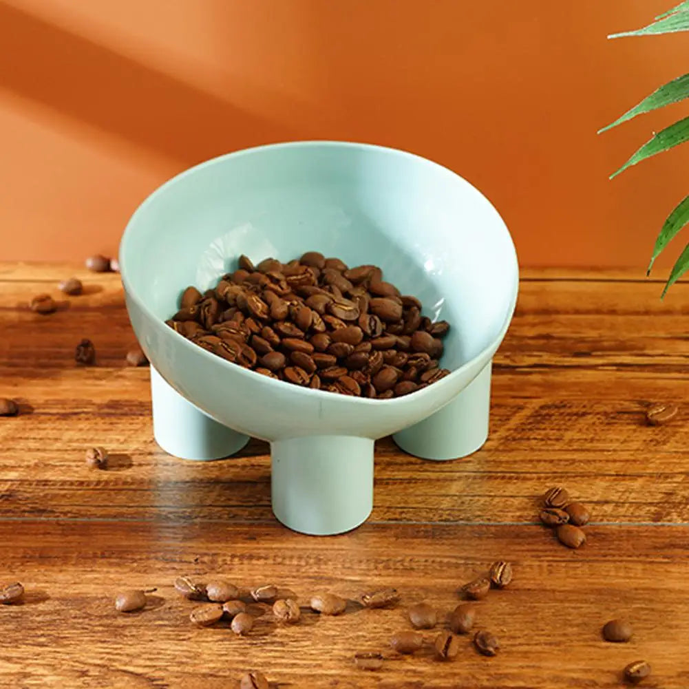 High Foot Dog Bowl Non-Slip Cat Dog Bowl Neck Protector Pet Food Water Bowl Anti-tip Pet Feeder Feeding Bowl Double Cat Bowl