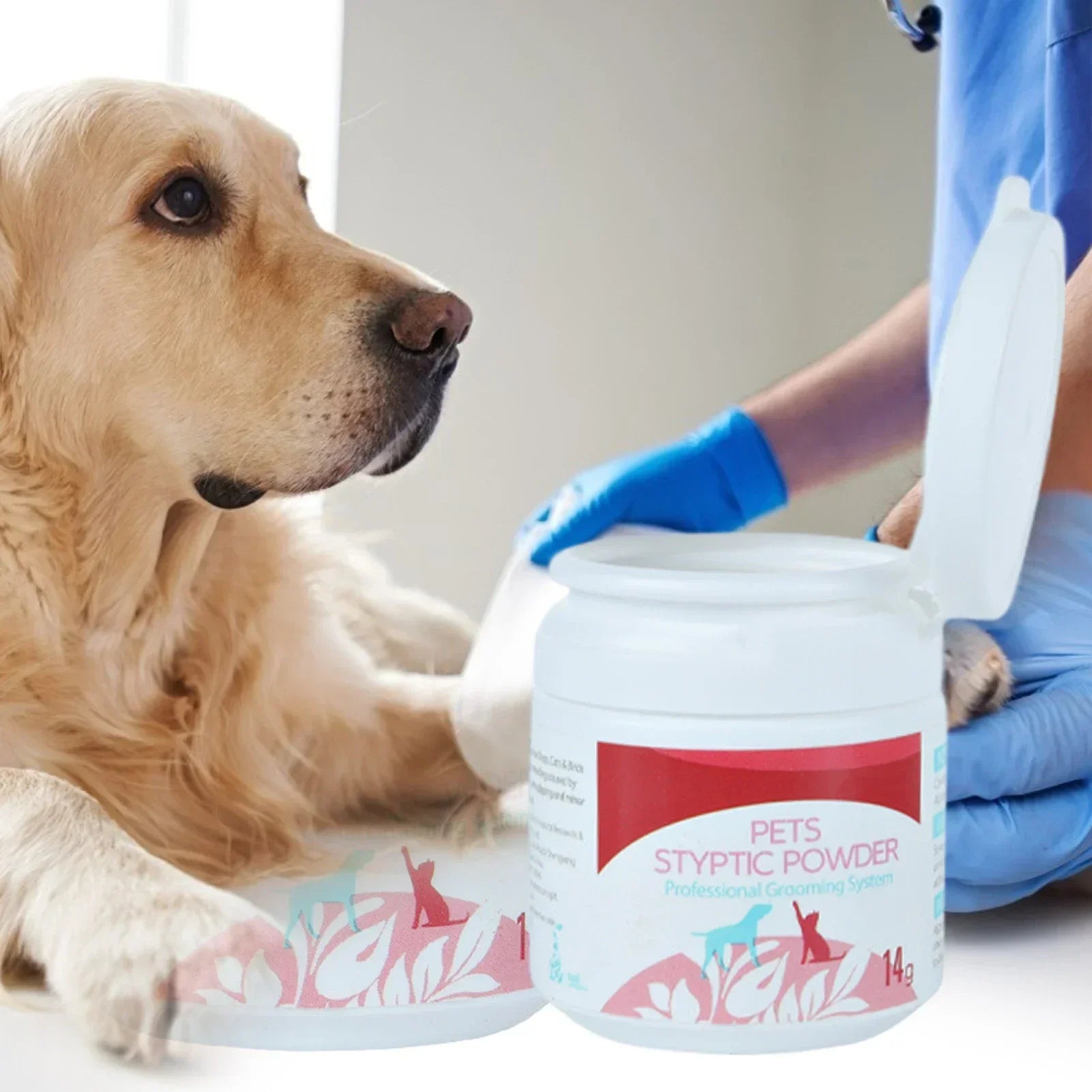 14g Pet Styptic Stop Bleeding Dog Nail Bleeding Quick Hemostatic Powder Claw Nail Wound Bleeding Blood Coagulant Pet Supplies