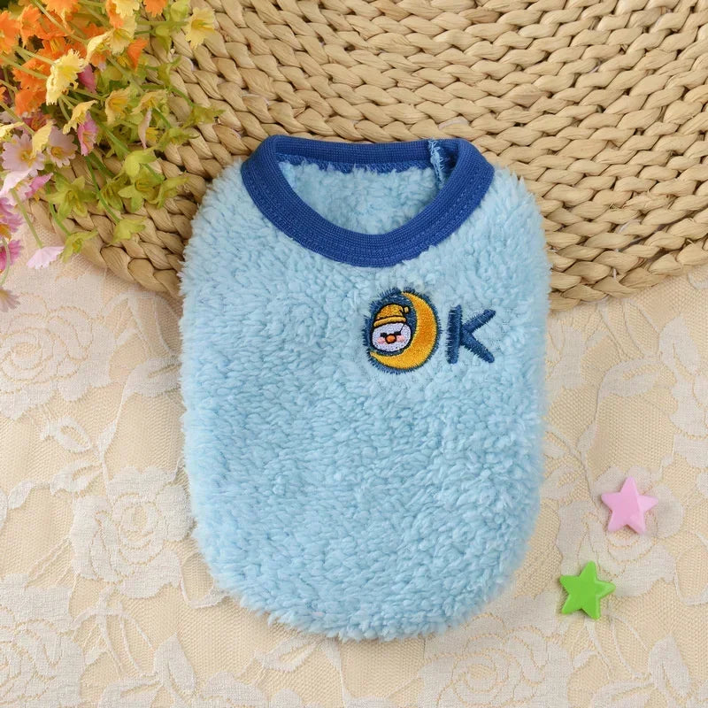 Plush Cat Rabbit Vest Cartoon Autumn Winter Pet Clothes for Kitten Puppy Bunny Guinea pig Warm Fleece Small Animals Clothing