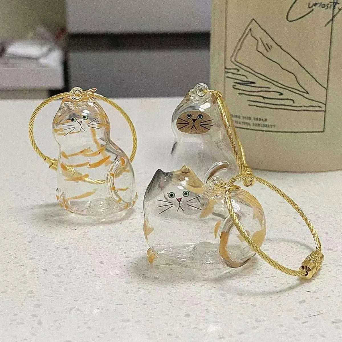 Cat Dog Keychain Pet Hair Storage Box Cute Pets Hair Fur Collection Memory DIY Pendants Bag Decoration Hanging Souvenirs Gift