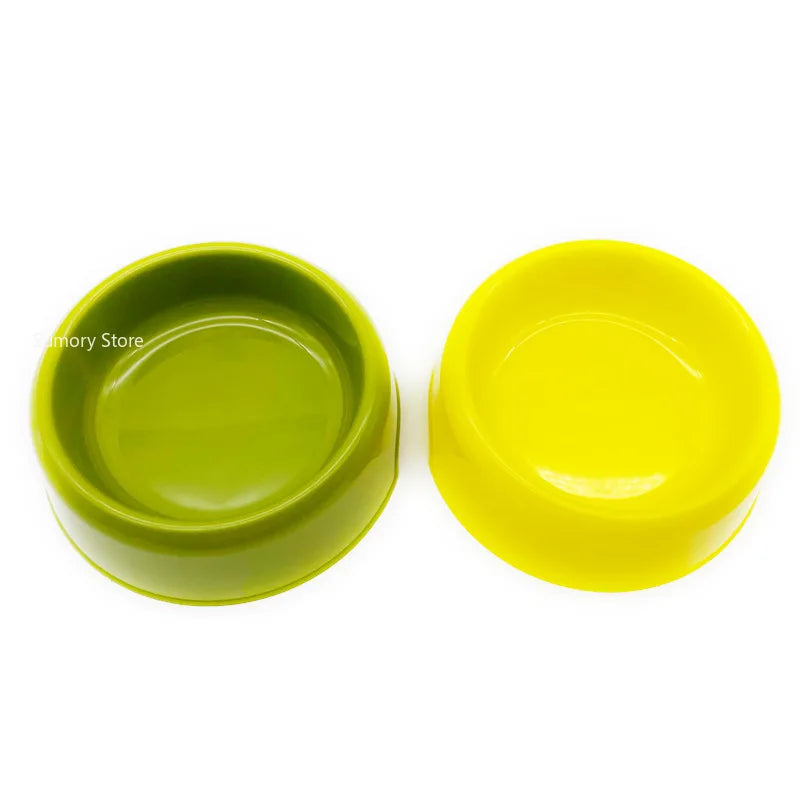 Solid Color Pet Bowl Plastic Dog Bowl Cat Round Single Bowl Thickened Eco-Friendly Dog 사발 Pet Supplies Dog Accessories