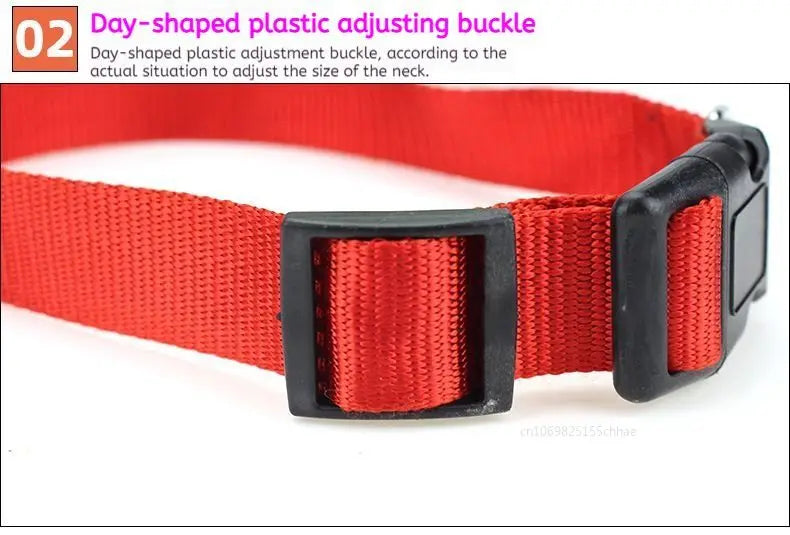 Solid Color Nylon Pet Dog Collar Adjustable Soft Puppy Cat Stuff Collar Necklace Pet Supplies S-XL Perros Accesorios