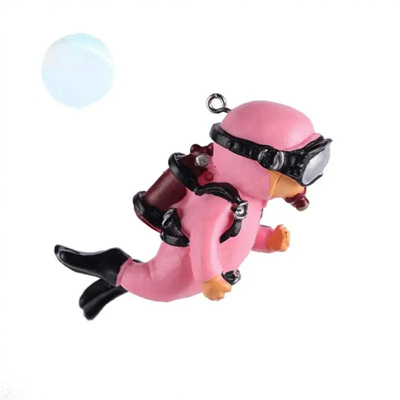 Fish Aquarium Diver Ornaments Mini Diver Simulated Floating Frogman Kawaii Miniature Figures For Fish Tank Scene Decorations