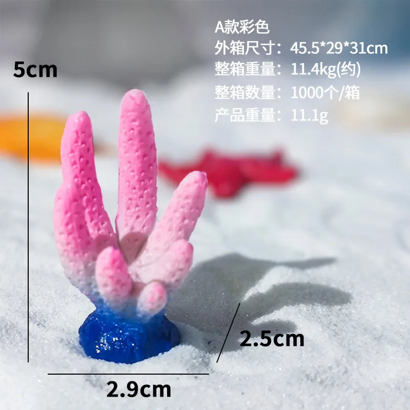 Artificial Coral Fish Tank Decoration Starfish Resin Reef Landscape Aquarium Decoration Accessories Craft Tabletop Ornaments