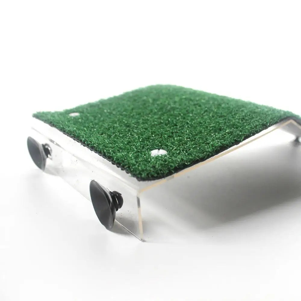 Turtle Basking Platform Simulation Grass Ramp Tortoise Resting Terrace Reptile Lawn Climbing Ladder Aquatic Turtle Tank Accessor