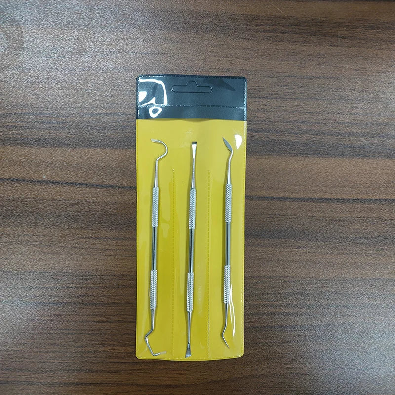 3Pcs Pet Dog Tooth Cleaner Tooth Scaler and Scraper Stainless Double Headed Tarter Remover Scraper Pet Teeth Dog Cleaning Tools