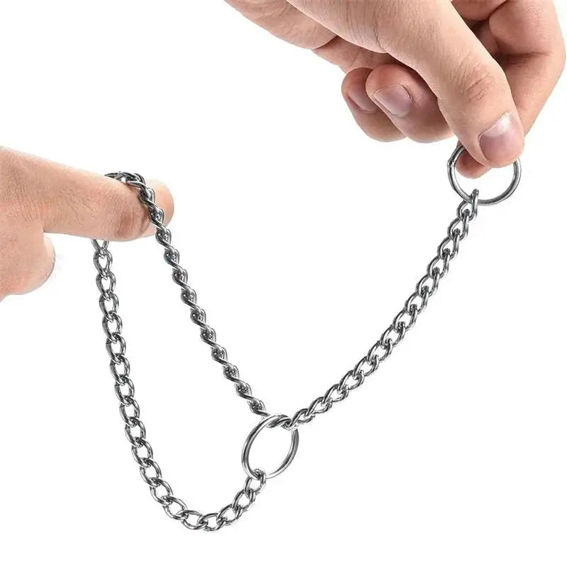 4 Size Stainless Steel Slip Chain Collar for Dog Adjustable Pet Accessories Dog Collar for Small Medium Large Dog Collar