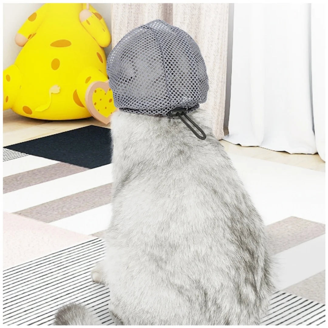 New cat supplies: breathable cat hat, anti bite and anti scratch mask, adjustable cat head cover, anti bite and anti licking sca