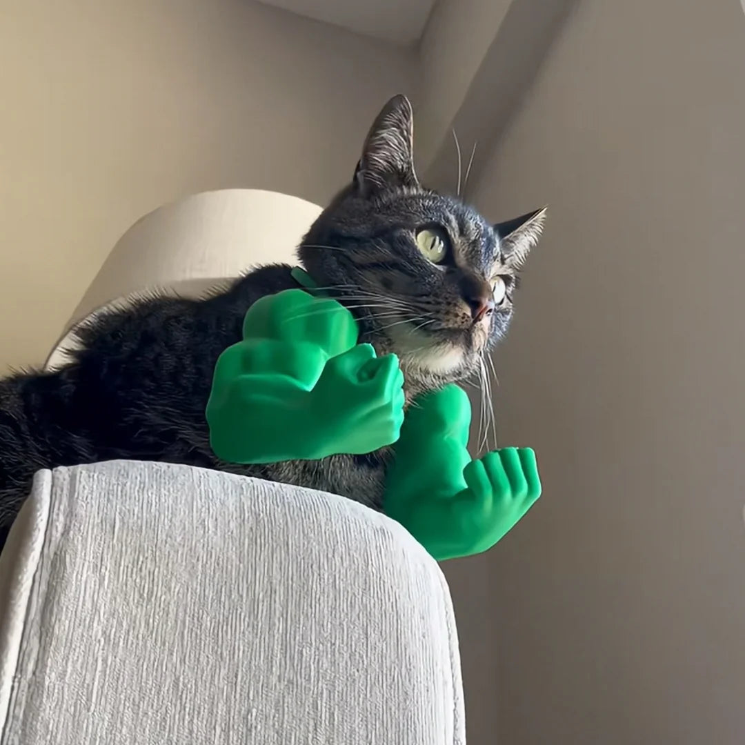 Cat Muscle Arm 3D Printed Neck Arm With Muscle Pet Cosplay Costume Accessories For Halloween Birthday Party Supplies Pet Product