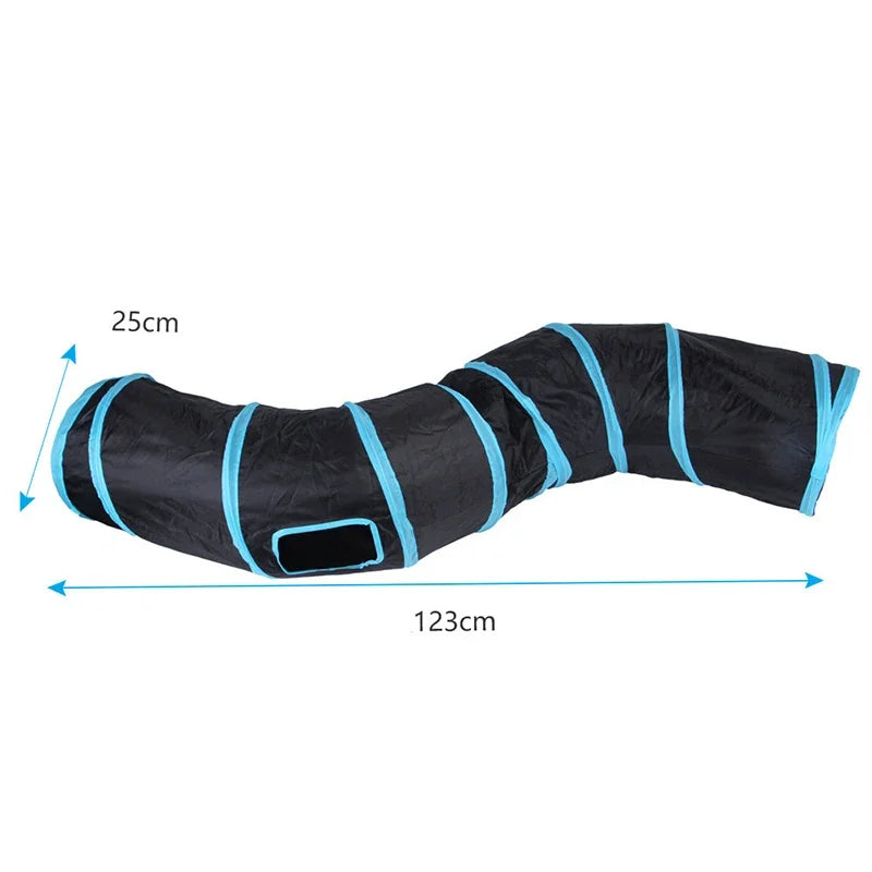 Collapsible Rainbow Cat Tunnel Pet Tube Play Toy Indoor Outdoor Kitty Puppy Toys for Puzzle Exercising Hiding Training Cat Toys